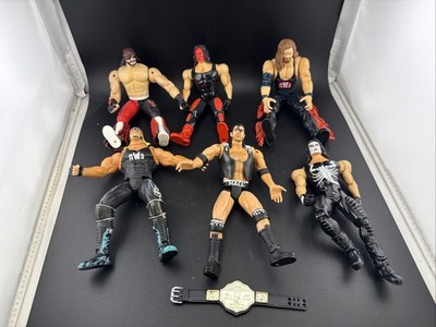 Lot Of 6 1999 WCW Figures - Hulk, Nash, Macho Man, Etc