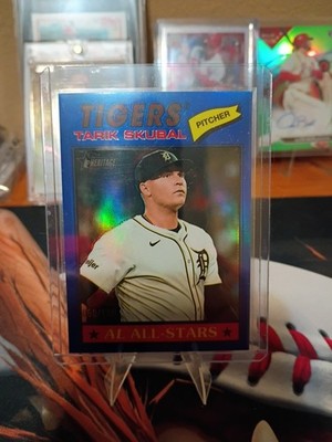 2026 Topps Heritage Tarik Skubal #281 Chrome Blue Border SP /150 Tigers