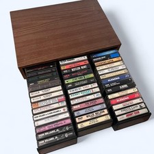 Cassette case filled with 41 cassettes