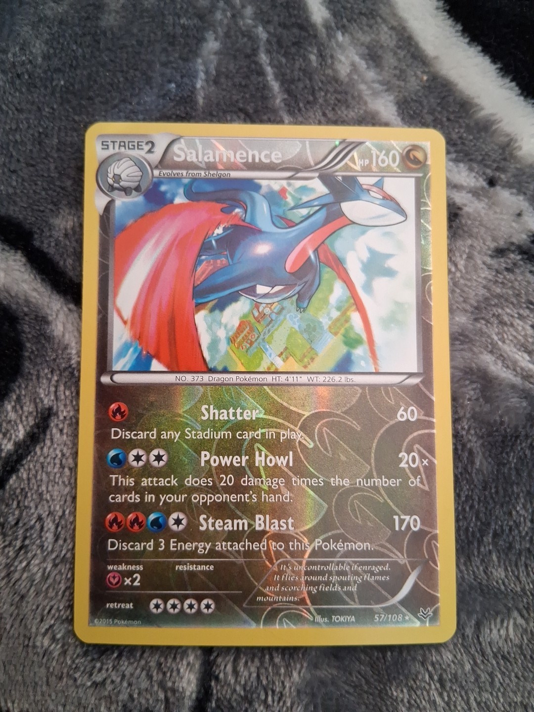 Salamence 57/108 Roaring Skies Reverse Holo NM