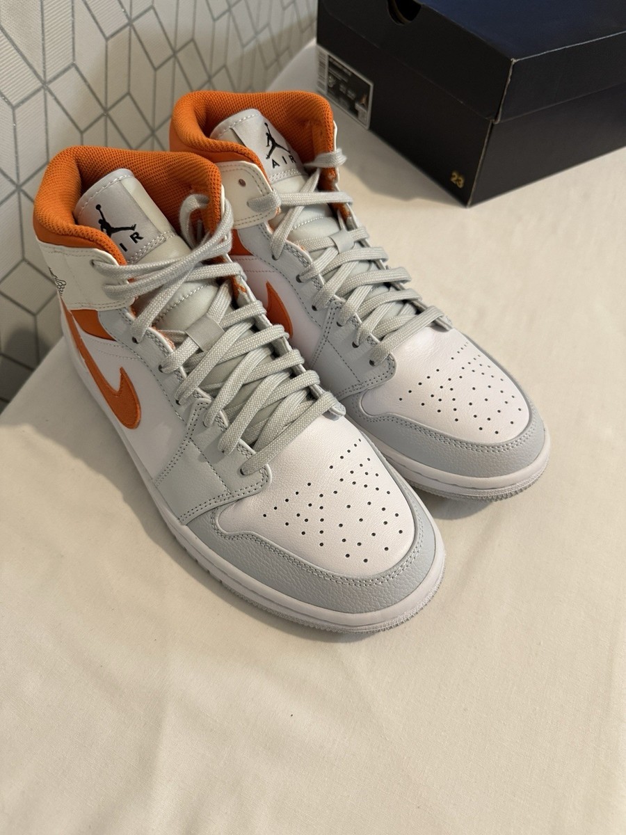 jordan 1 mid starfish pure platinum