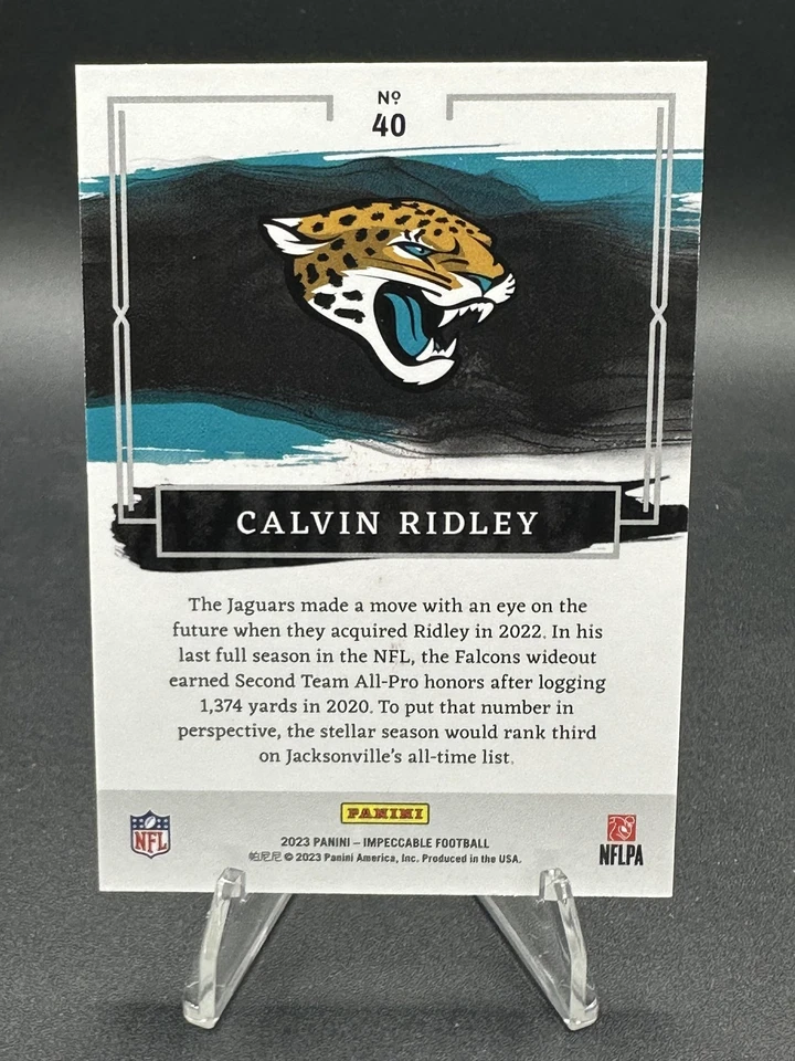2023 Panini Impeccable Calvin Ridley Silver #/50 #40 - Image 2 of 2