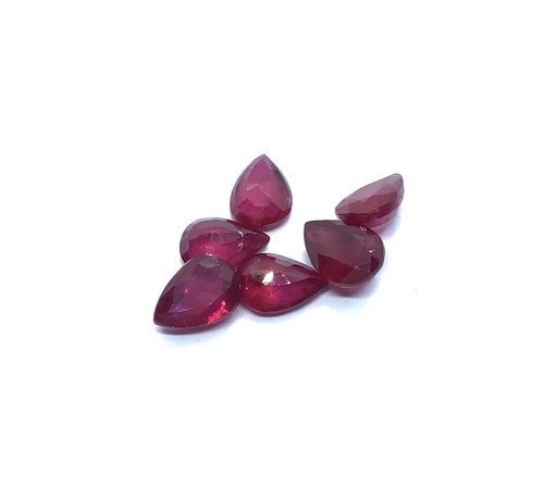 Ruby Cut Pear Faceted Glass Filled AAA Loose Gemstone For Making All Jewelry - Picture 10 of 12