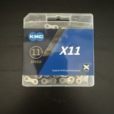 KMC X11 11 Speed Chain 118 Links - Silver  Grey -