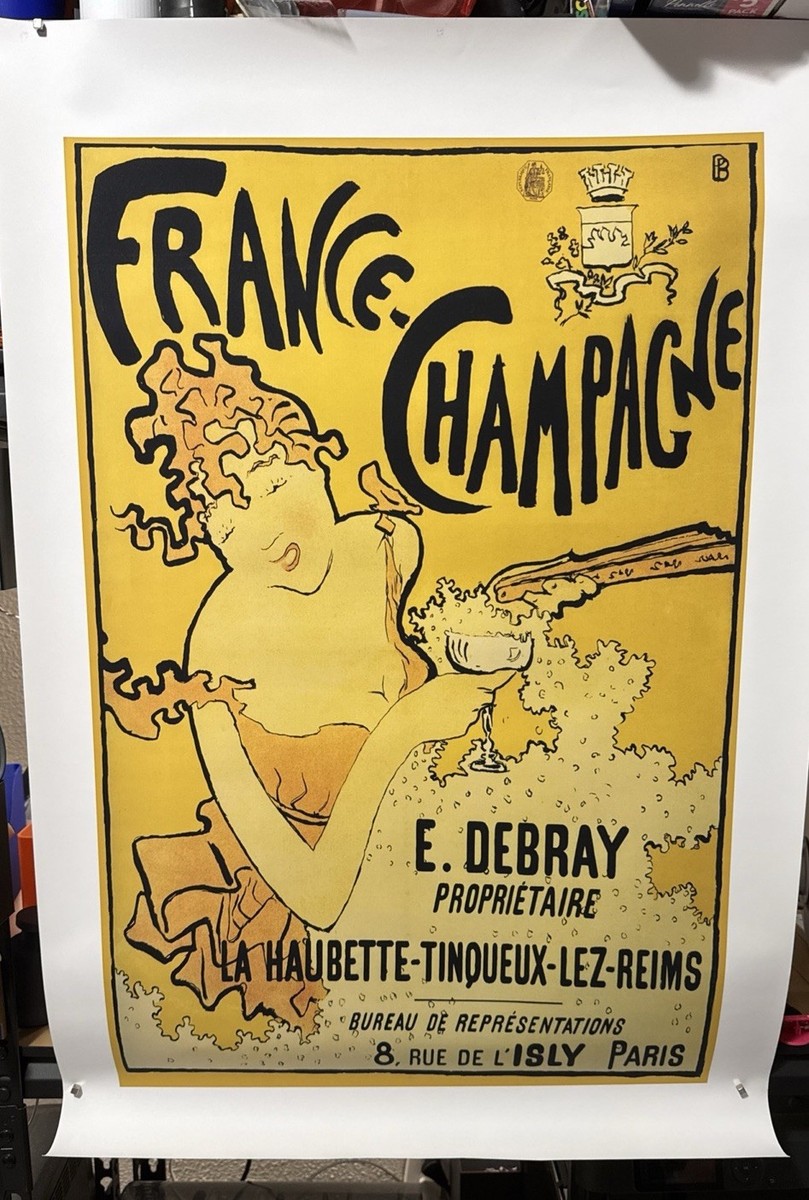 France-Champagne Vintage French Advertising Poster by Pierre