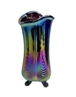 Fenton 100th Heirloom 2005 Drapery Swung Vase Plum Carnival Glass Rare 9456 CN