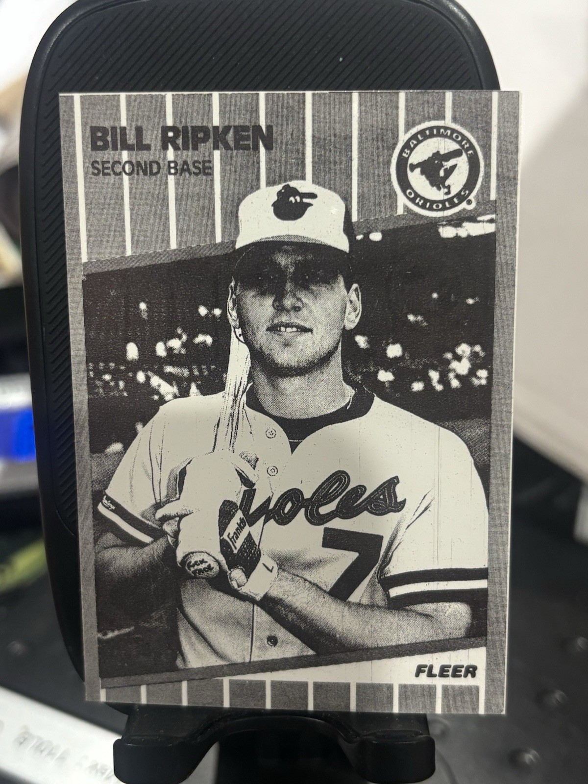1989 Fleer Billy Ripken F FACE ‘TEST RUN’ Black & White Error Card NO.616