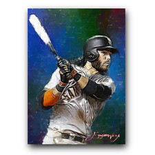 Brandon Crawford #5 Art Card Limited 18/50 Vela Signed (San Francisco Giants)