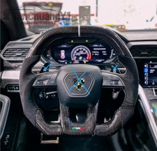 Tanchuangy1 For Lamborghini Urus Carbon Fiber Steering Wheel With White Stripe