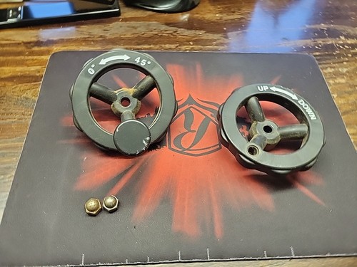Craftsman 10" 137 Tischkreissäge Paar Elevation & Tilt Adj Handräder Handräder