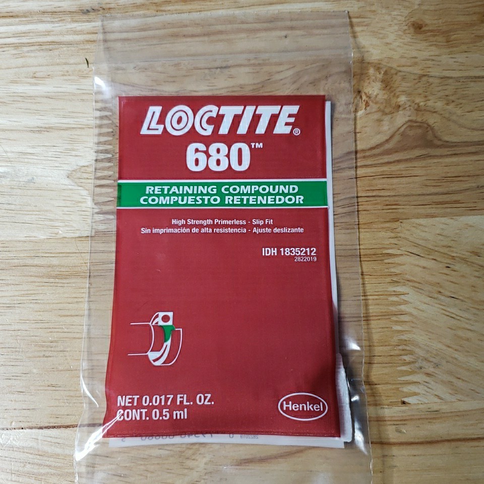 Loctite 680 High Strength Retaining Compound 0.5ml Tube Green 1835212
