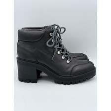 Marc Fisher LTD MLWALDO Black Lace-Up Hiker Ankle Boot Women's Size 9