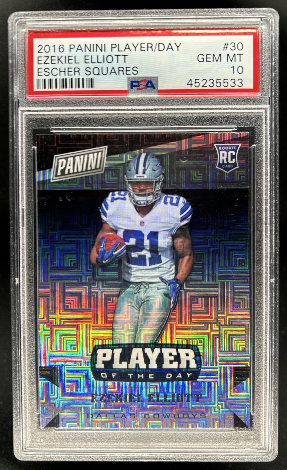Ezekiel Elliott Panini Player of the Day #30 Escher Squares