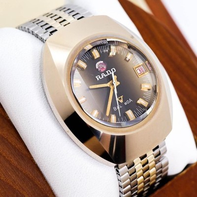 RADO BALBOA V Automatic Mechanical Watch Gold Silver Dial From Japan
