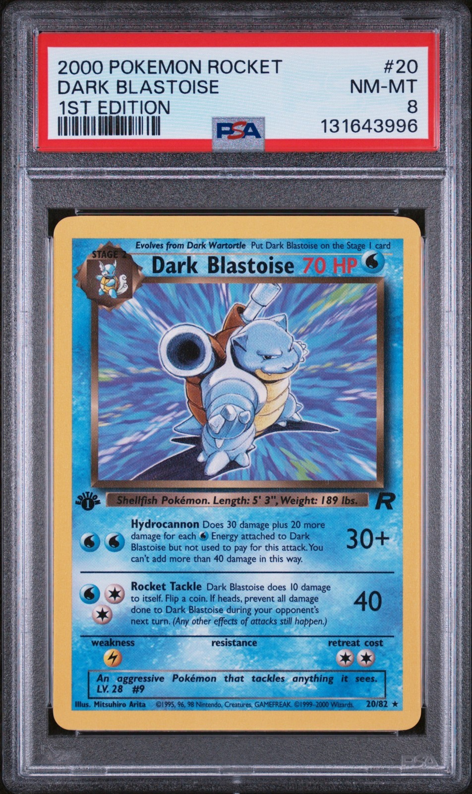 Dark Blastoise 2000 Team Rocket #20/82 1st Edition Price Guide