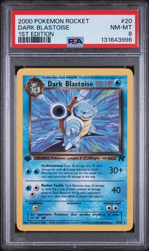 Dark Blastoise Team Rocket 20/82 1st Edition - PSA 8