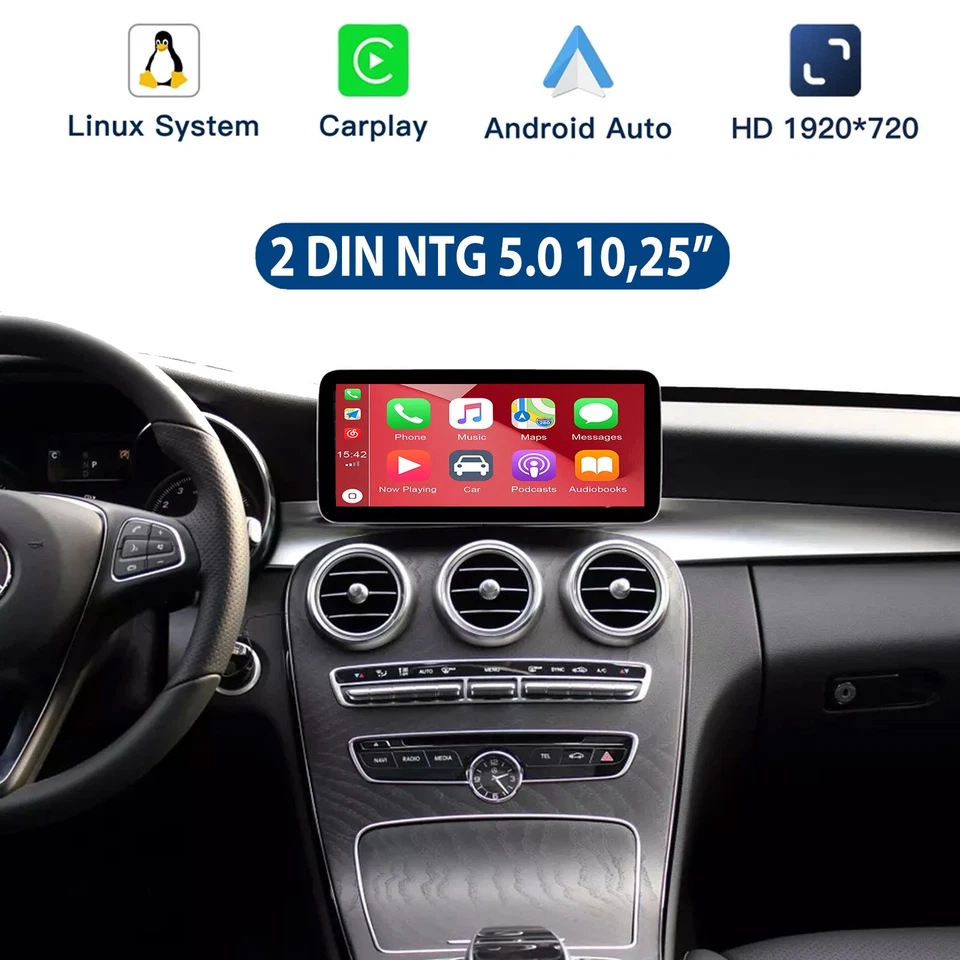 Carplay Autoradio Android Auto Navi Für Mercedes C/GLC/V Klasse W205 X253 NTG5.0
