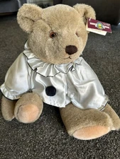 GUND 1982 Bialosky Vintage Jointed Pierrot Clown Teddy Bear Plush 10" w/ Tag!