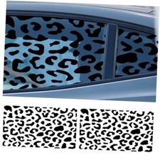 2PCS Car Rear Quarter Window Leopard Cheetah Sticker Decal, Leopard Print