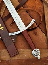 The Accolade Sword of the Knights Templar - Handmade Medieval Sword W/Scabbard!