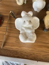 Lot (5) Vintage Variety Elephant Figurines- Lefton, Precious Moments