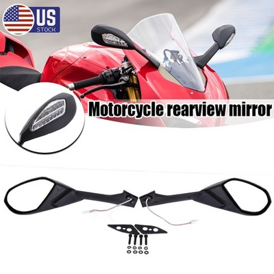 For Ducati Panigale V2/V4 V4S V4R SP 2018-2023 Rear View Mirror w/ Turn Signal