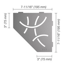 Schluter Systems Shelf Pentagonal Corner Curve Pewter SES2D6TSG