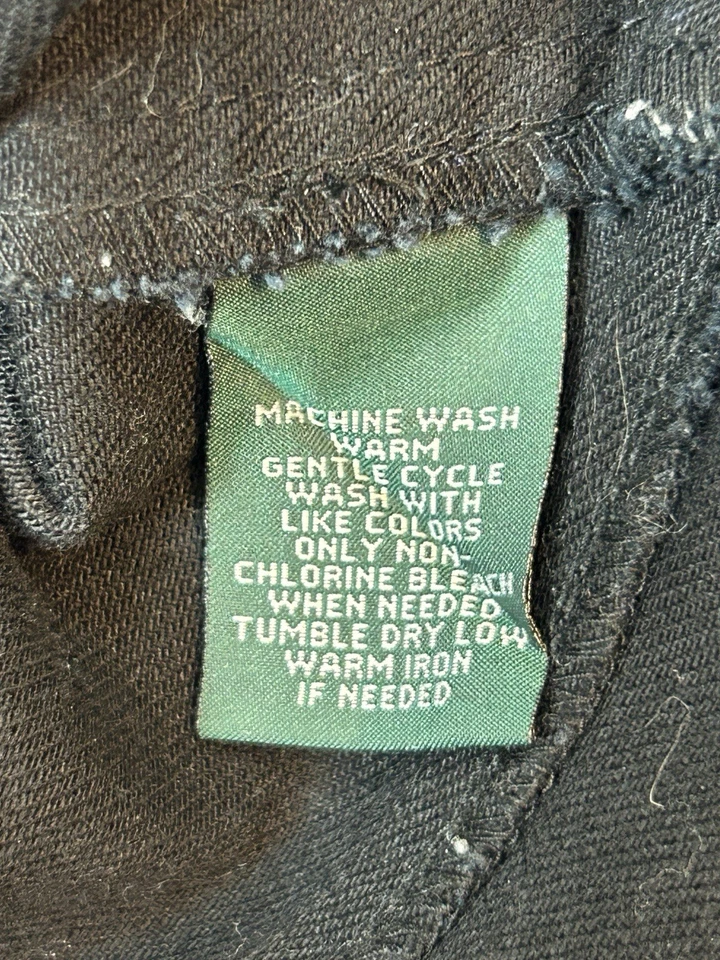 Chaqueta de Moto Lauren Ralph Lauren Jeans Co. para Mujer Grande Negra Algodón Bolsillos con Cremallera Foto 4 de 4