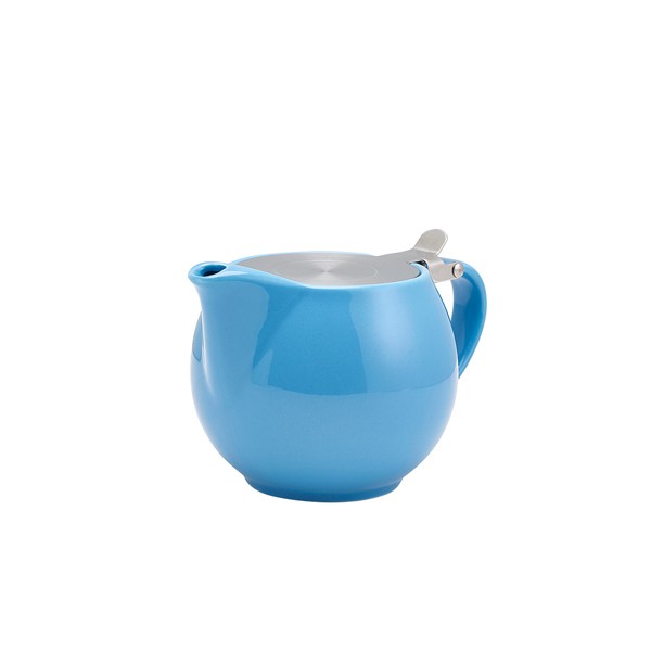 GenWare Porcelain Blue Teapot With St Lid & Infuser For Hotel 50cl/17.6oz Pack 6