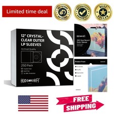 250-Pack Crystal Clear Vinyl Record Sleeves - Ultimate LP Protection