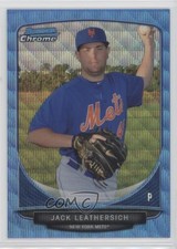 2013 Bowman Chrome Wrapper Redemption Blue Wave Refractor Jack Leathersich e5r