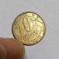 Brazil 2007 10 Centavos Coin Collectible Foreign Currency