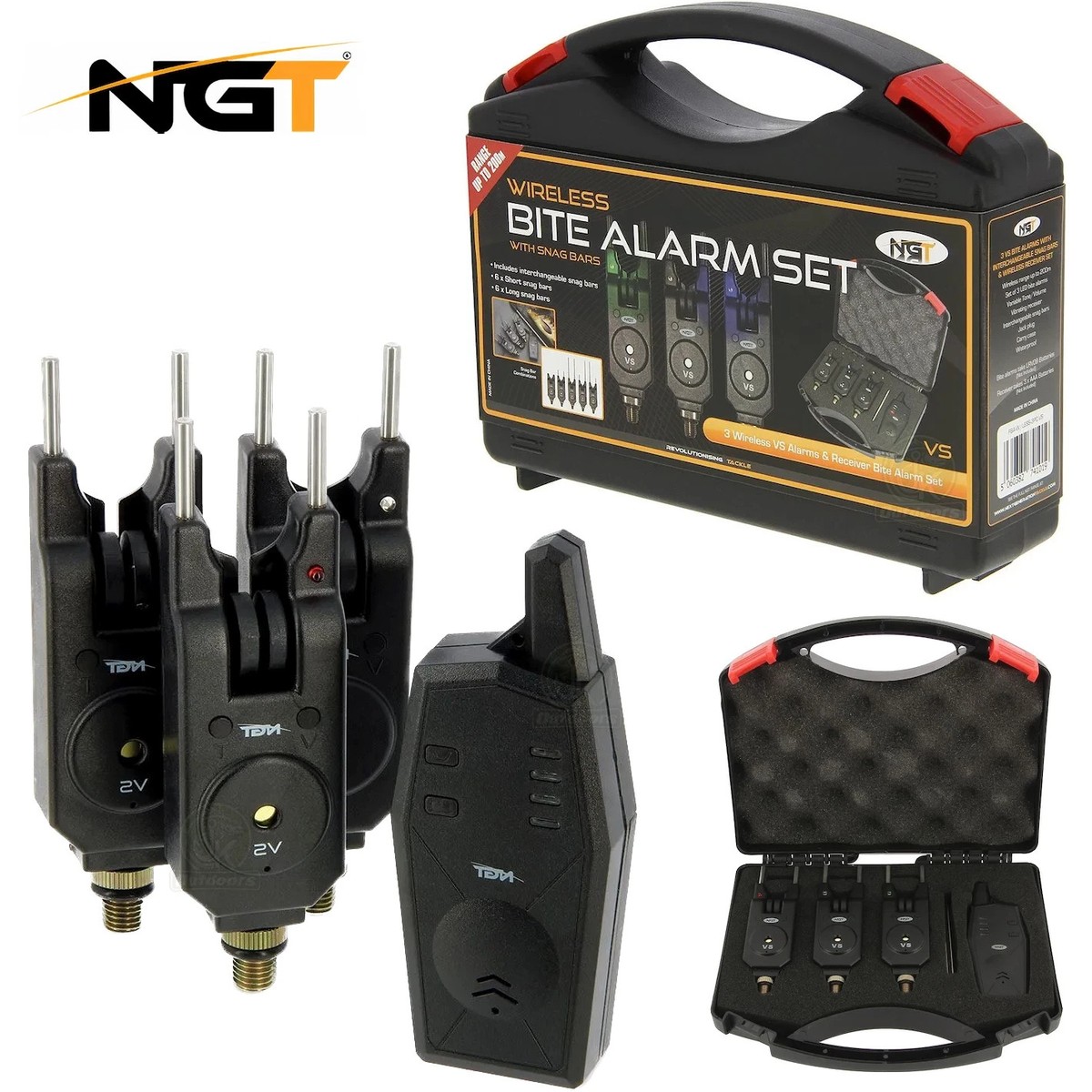 NTG Bite Alarm Set 200m Range, Pack of for sale online