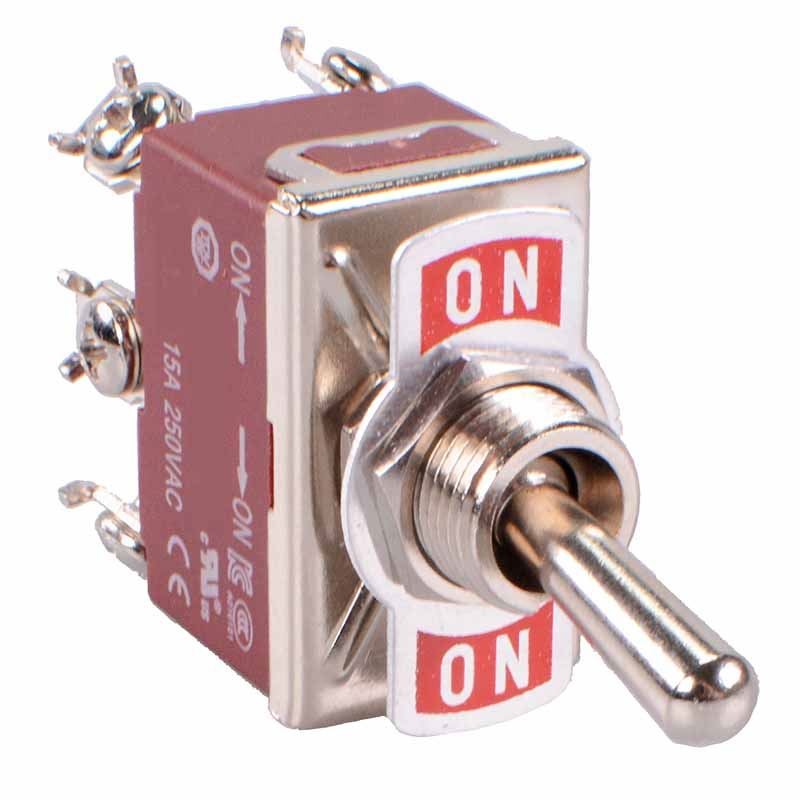 10 x On-On Toggle Switch Screw Terminals 250V 15A DPDT