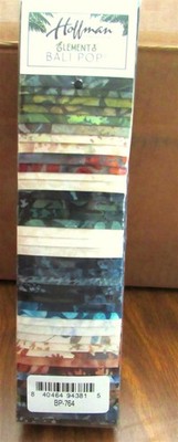New Hoffman ''Elements Bali Pop'' (40) 1/2'' x 43/44'' Batik Strips