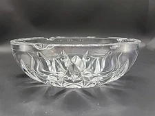 Vintage 6” Heavy Crystal Clear 9 Point Star Cigar Cigarette Pipe Ashtray 