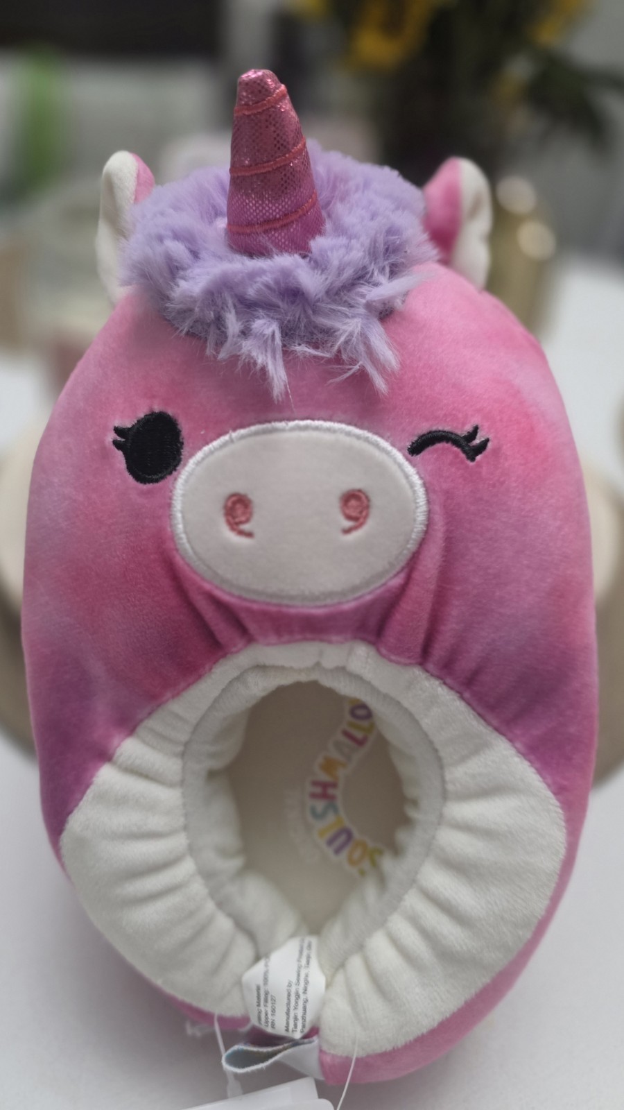 Squishmallows Lola Unicorn Plush Slippers 13/1