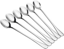 10 Piece Long Handle Iced Tea Spoon, Stainless Steel Coffee Mixing Spoons
