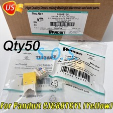 For Panduit Giga TX Cat6 jack Yellow CJ688TGYL BOX OF 50. Free shipping From USA