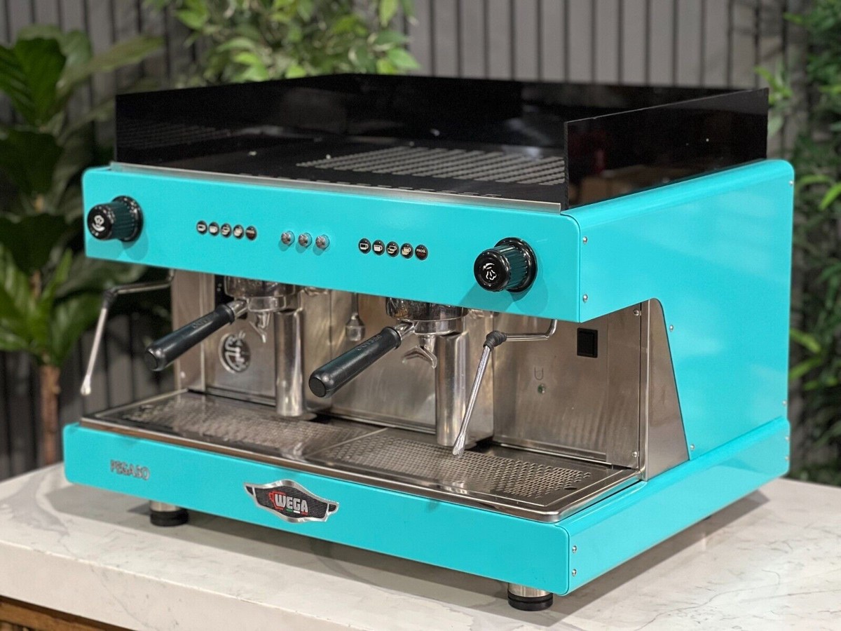 WEGA PEGASO 2 GROUP ESPRESSO COFFEE MACHINE AQUA COMMERCIAL CAFE 