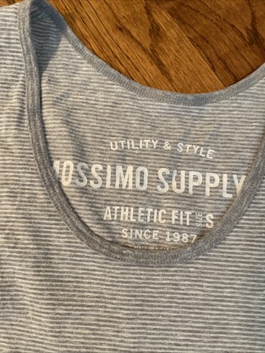 Mossimo Supply Co Mens Striped Tank Top Athletic Fit Small Gray Yellow Blue EUC - Picture 5 of 10