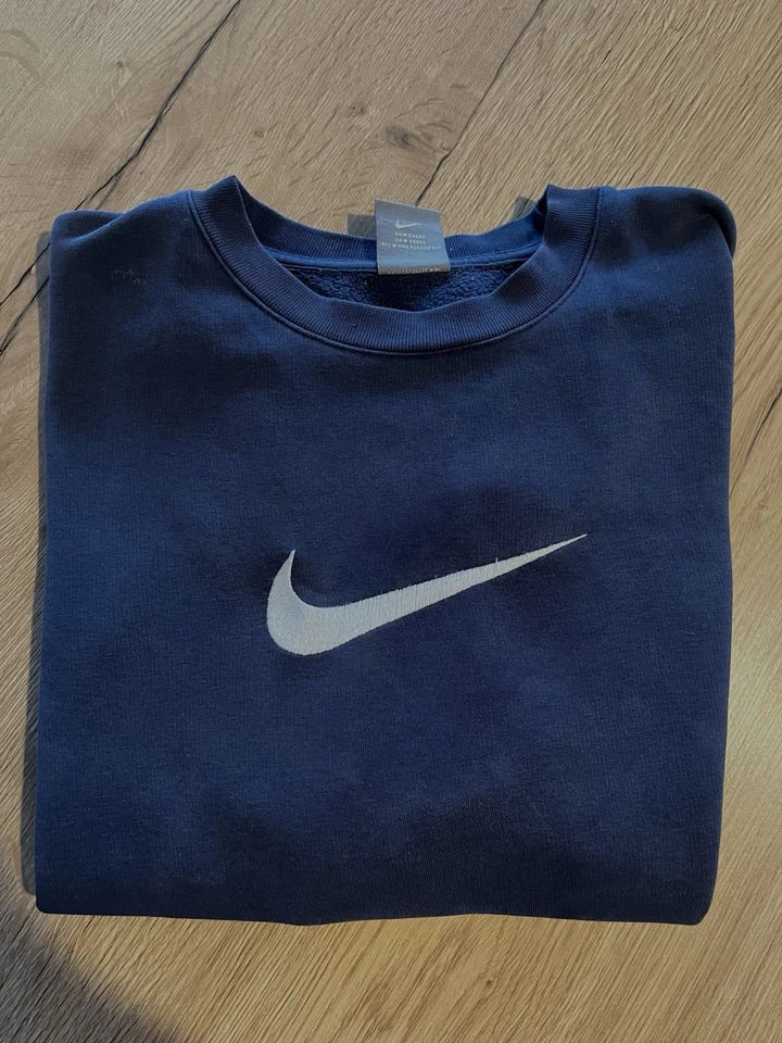 Nike Sweatshirt Homme Bleu Col Rond Logo Swoosh Manches Longues XL - Photo 1/3