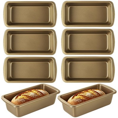 Small Nonstick Loaf Pans 7.7x3.7 8 PCS Banana Sourdough Bread Meatloaf Tin