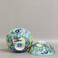 L Beautiful Chinese Qing Dynasty cups Famille rose Porcelain