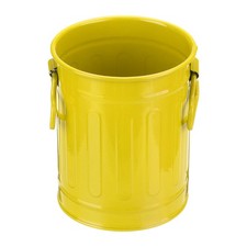 Barrel Pencil Holder, Metal Pen Holder for Desk, Yellow