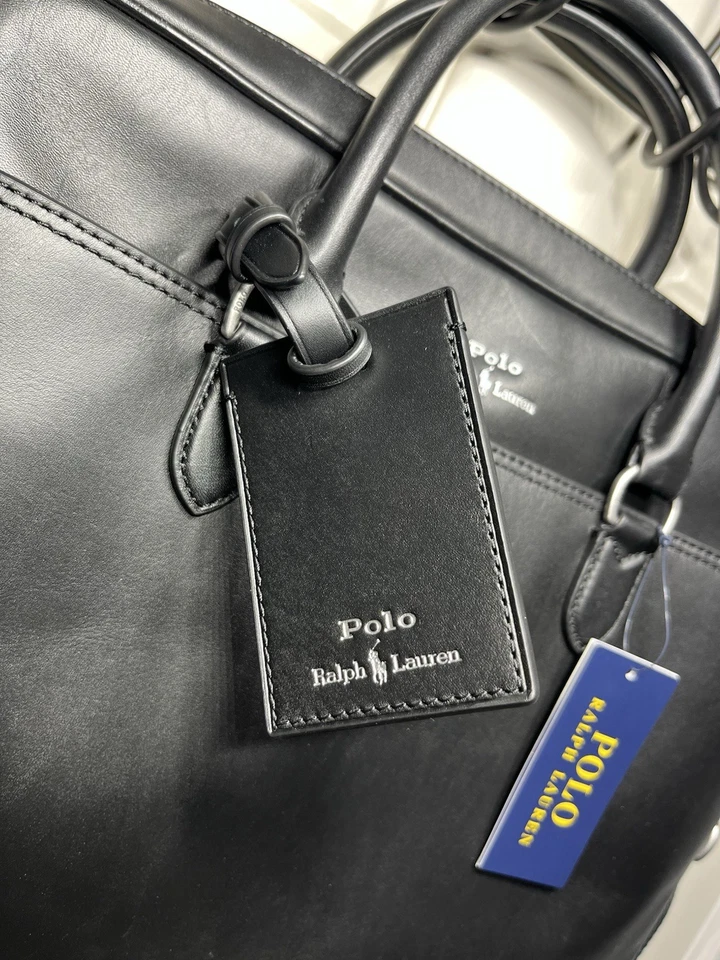 Ralph Lauren Hombre Negro Grano Completo Cuero Maletín Bolso TOTALMENTE NUEVO PRECIO DE VENTA SUGERIDO POR EL FABRICANTE 398 $ Foto 3 de 4