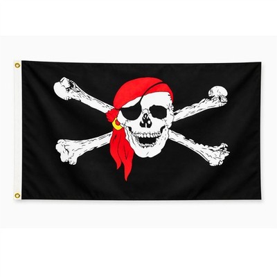 Großes Piraten Bandana Flagge Boote Baumhaus Schädel gekreuzte Knochen Jolly Roger 5 x 3 Fuß