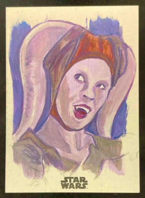 Star Wars The Mandalorian Sketch Card #NNO Adam Everett Beck Auto 1/1