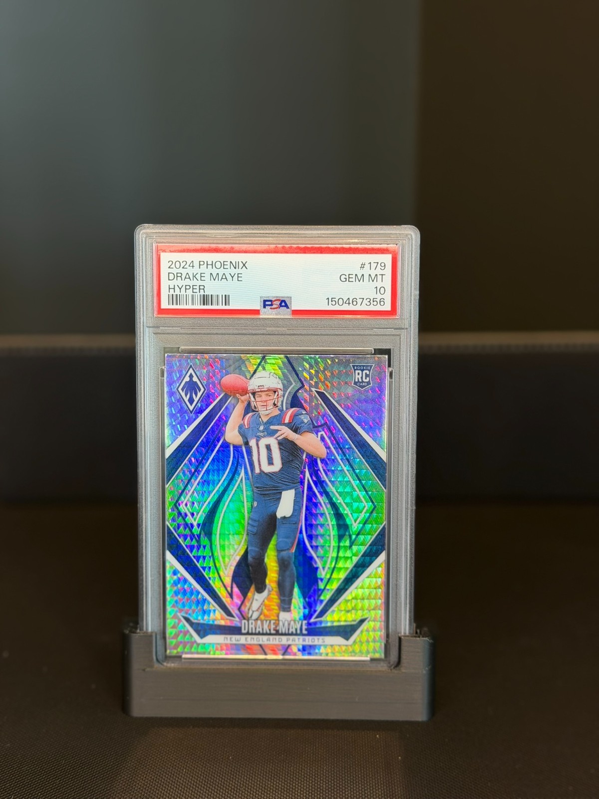 2024 Panini Phoenix Drake Maye Hyper Rookie #179 PSA 10 Gem Mint