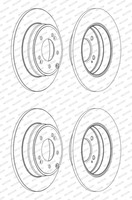 2X Ferodo 284Mm Bremsscheiben Voll Hinten Passend FüR Hyundai Grandeur IX35 Sona